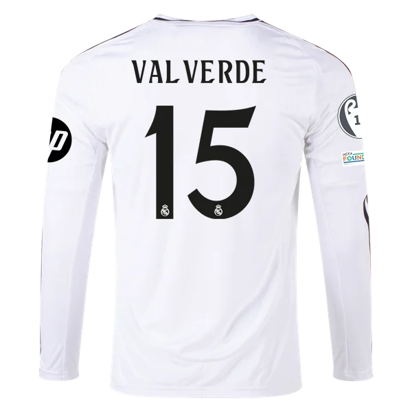 Federico Valverde Real Madrid 24/25 Long Sleeve Home Jersey