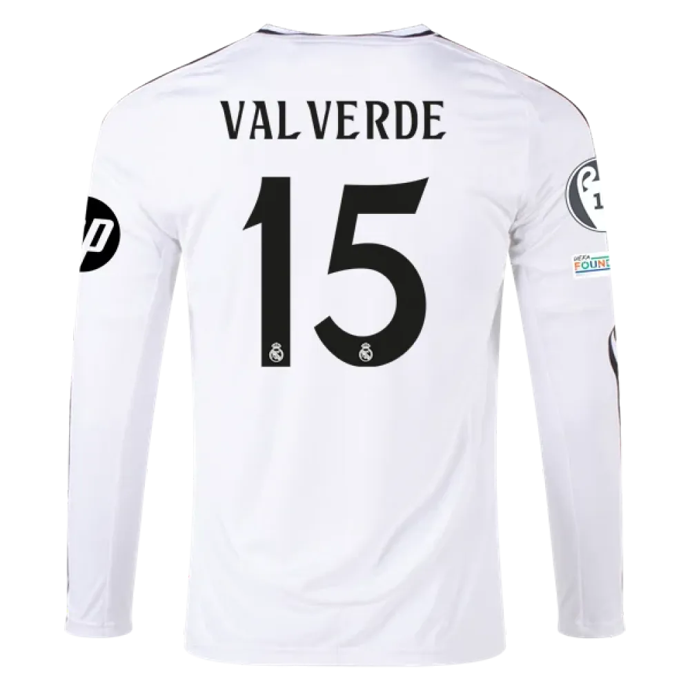 Federico Valverde Real Madrid 24/25 Long Sleeve Home Jersey