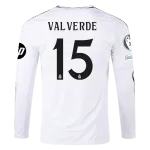 Federico Valverde Real Madrid 24/25 Long Sleeve Home Jersey