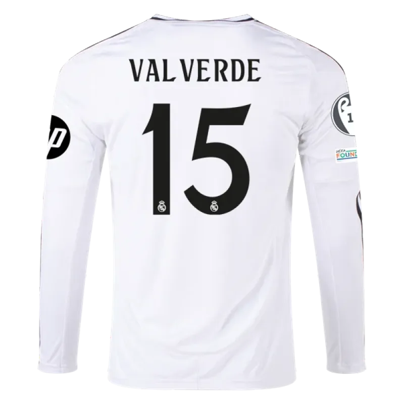 Federico Valverde Real Madrid 24/25 Long Sleeve Home Jersey