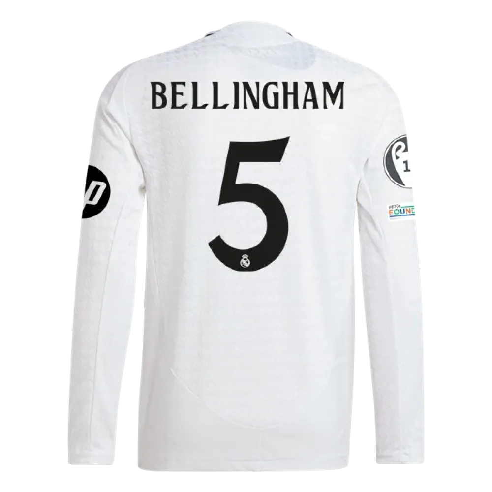 Jude Bellingham Real Madrid 24/25 Player Long Sleeve Home Jersey