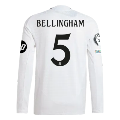 Jude Bellingham Real Madrid 24/25 Player Long Sleeve Home Jersey 01