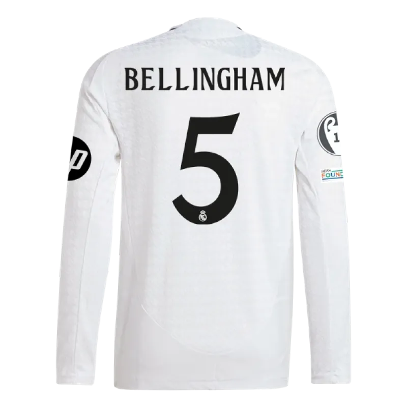 Jude Bellingham Real Madrid 24/25 Player Long Sleeve Home Jersey