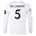 Jude Bellingham Real Madrid 24/25 Long Sleeve Home Jersey