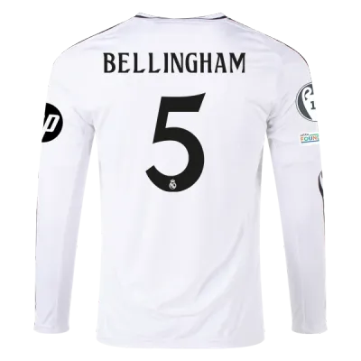 Jude Bellingham Real Madrid 24/25 Long Sleeve Home Jersey 01