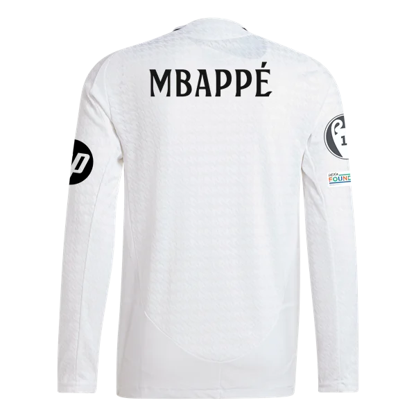 Kylian Mbappé Real Madrid 24/25 Player Long Sleeve Home Jersey