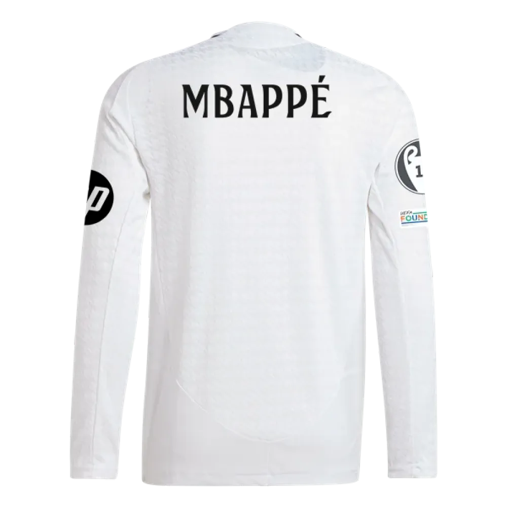 Kylian Mbappé Real Madrid 24/25 Player Long Sleeve Home Jersey