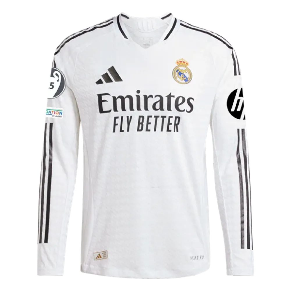 Kylian Mbappé Real Madrid 24/25 Player Long Sleeve Home Jersey