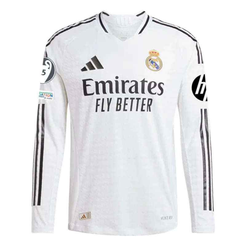 Kylian Mbappé Real Madrid 24/25 Player Long Sleeve Home Jersey