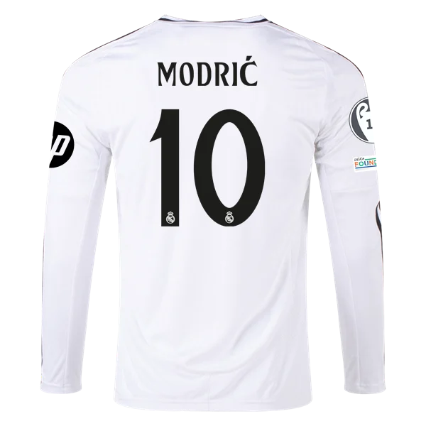 Luka Modric Real Madrid 24/25 Long Sleeve Home Jersey