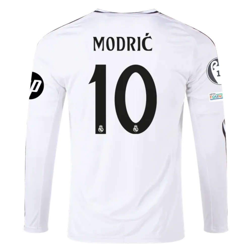 Luka Modric Real Madrid 24/25 Long Sleeve Home Jersey