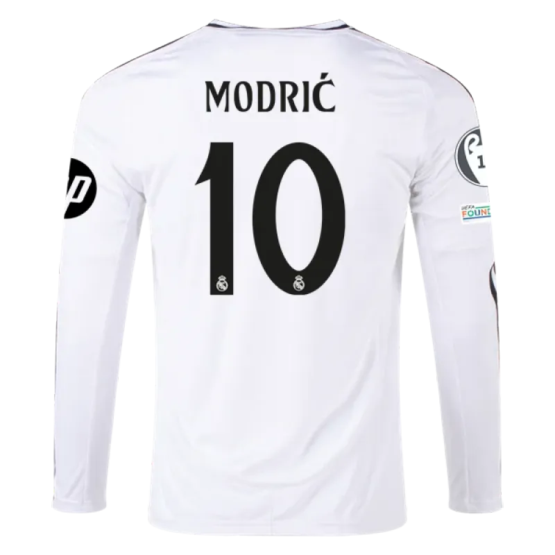 Luka Modric Real Madrid 24/25 Long Sleeve Home Jersey