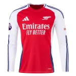 Men's Replica Ødegaard Arsenal Long Sleeve Home Jersey 24/25