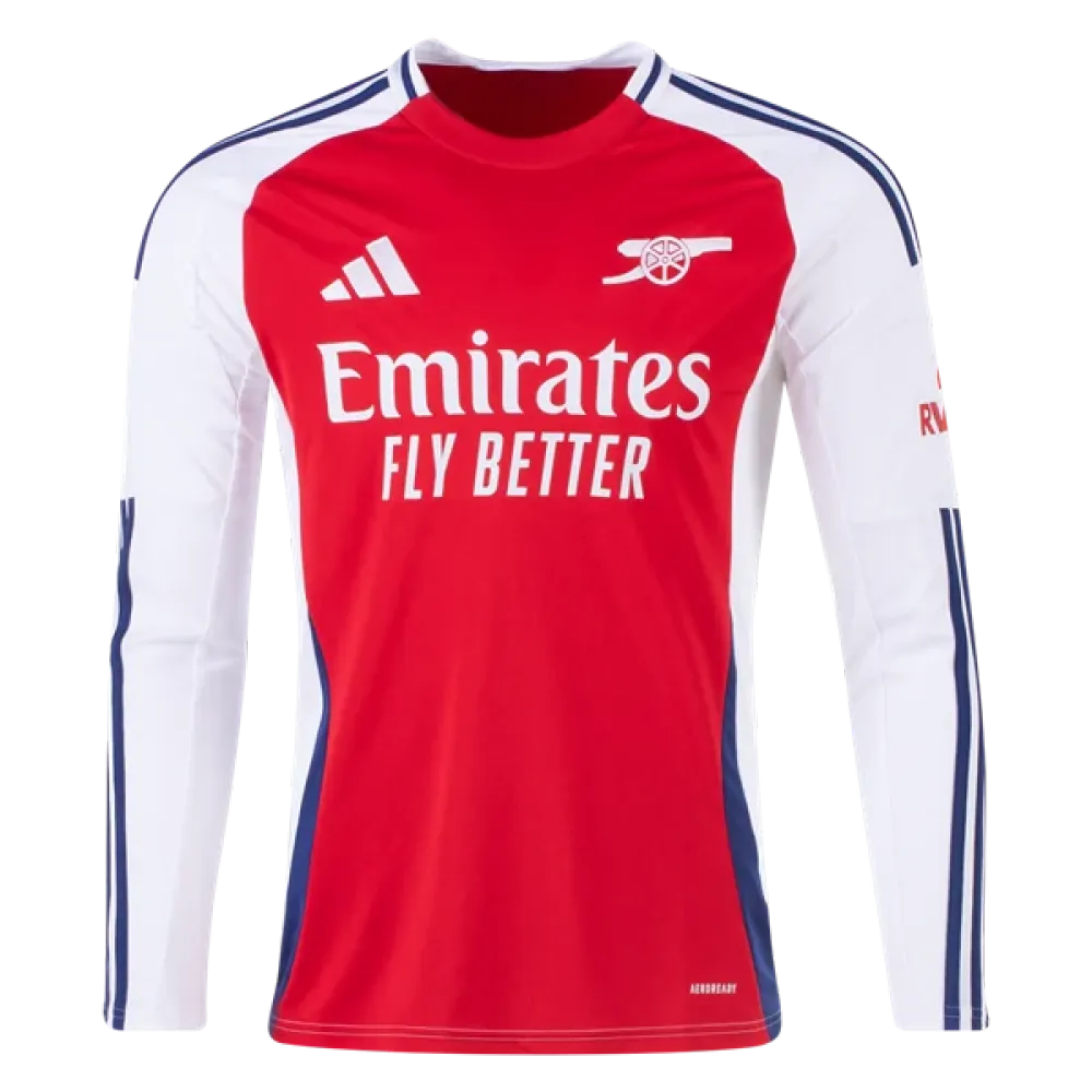 Men's Replica Arsenal Long Sleeve Home Jersey 24/25