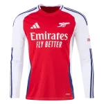 Men's Replica Arsenal Long Sleeve Home Jersey 24/25