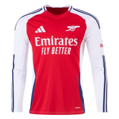 Men's Replica Arsenal Long Sleeve Home Jersey 24/25 01