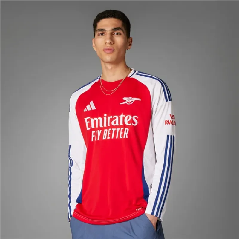 Men's Replica Arsenal Long Sleeve Home Jersey 24/25