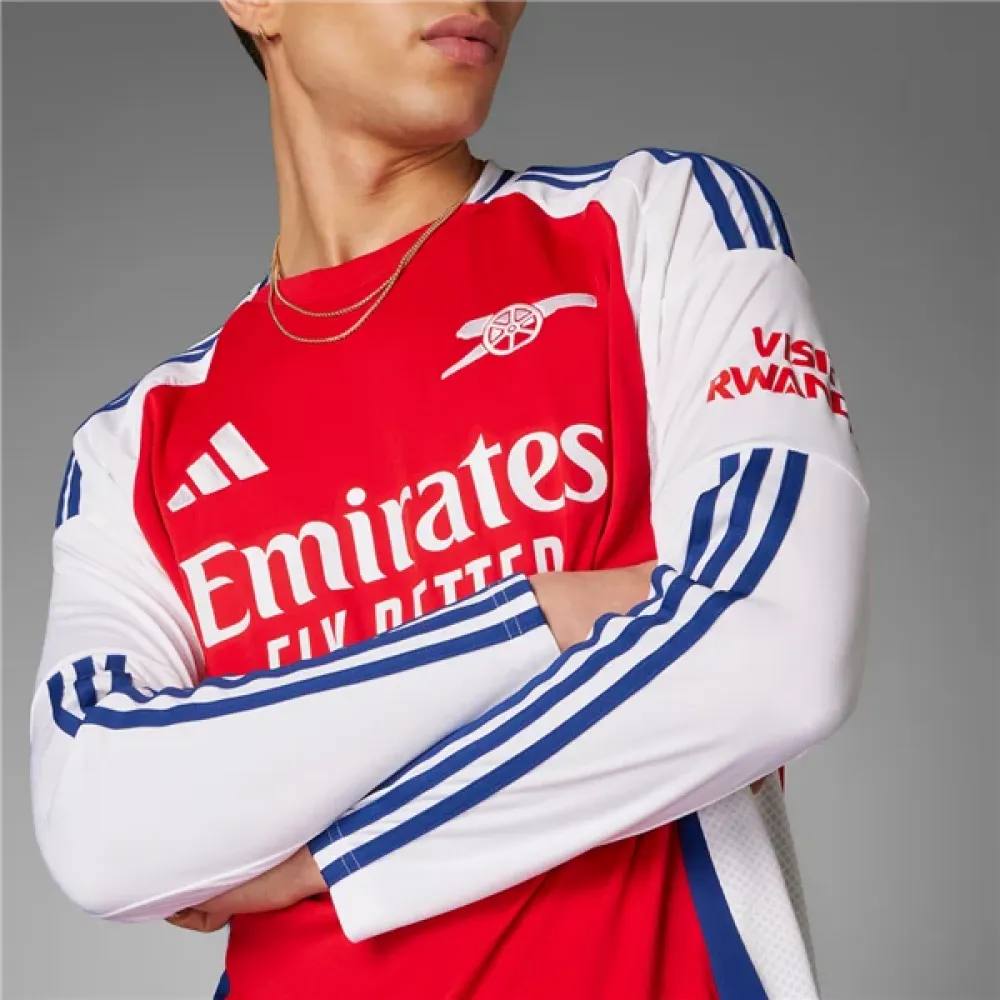 Men's Replica Arsenal Long Sleeve Home Jersey 24/25