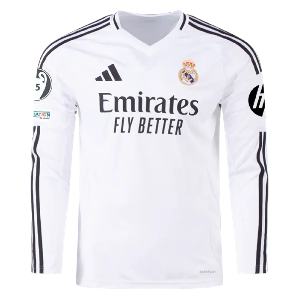 Men's Bellingham Real Madrid Long Sleeve Home Jersey 24/25 Replica