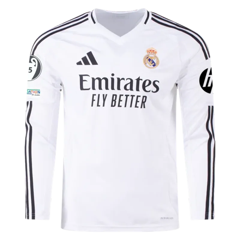 Men's Bellingham Real Madrid Long Sleeve Home Jersey 24/25 Replica