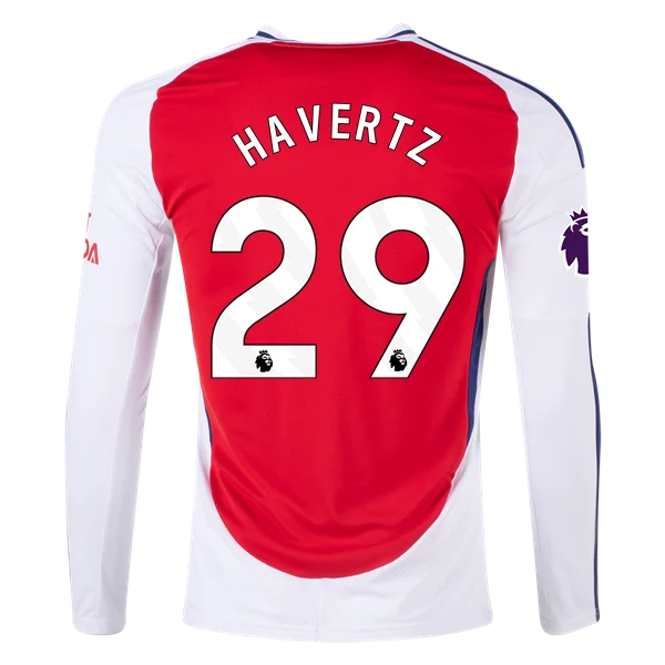 Men's Replica Havertz Arsenal Long Sleeve Home Jersey 24/25
