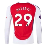 Men's Replica Havertz Arsenal Long Sleeve Home Jersey 24/25