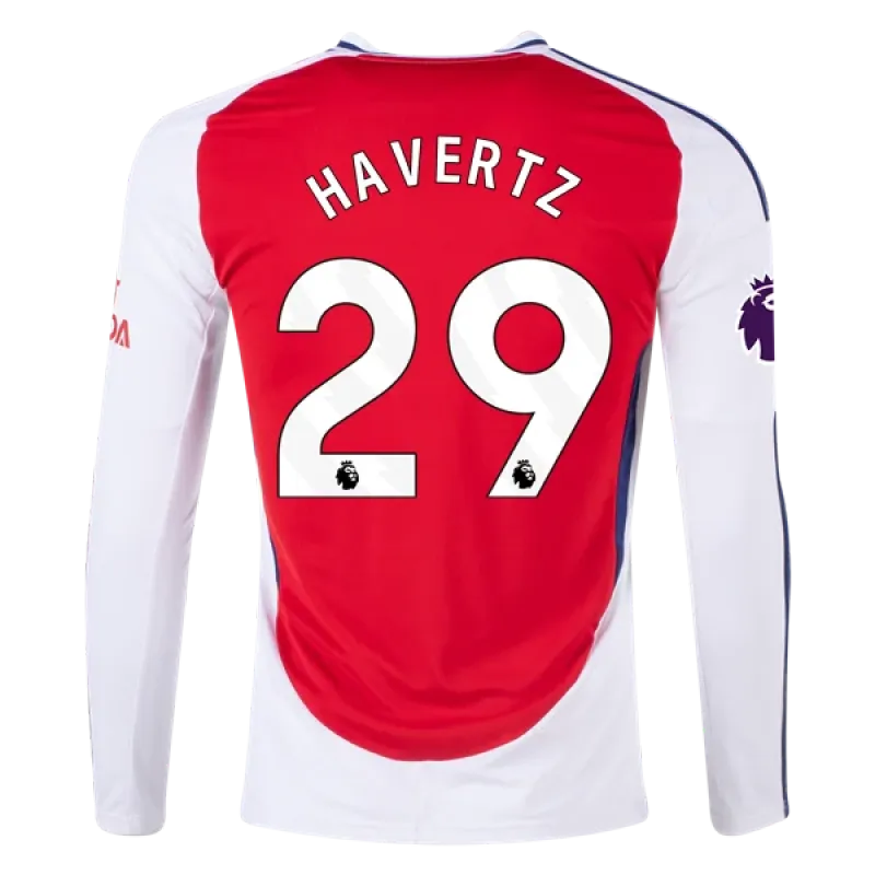 Men's Replica Havertz Arsenal Long Sleeve Home Jersey 24/25