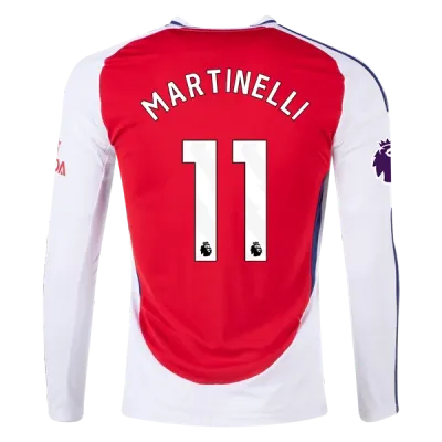 Men's Replica Martinelli Arsenal Long Sleeve Home Jersey 24/25 01