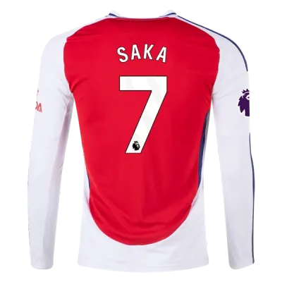 Men's Replica Saka Arsenal Long Sleeve Home Jersey 24/25 01