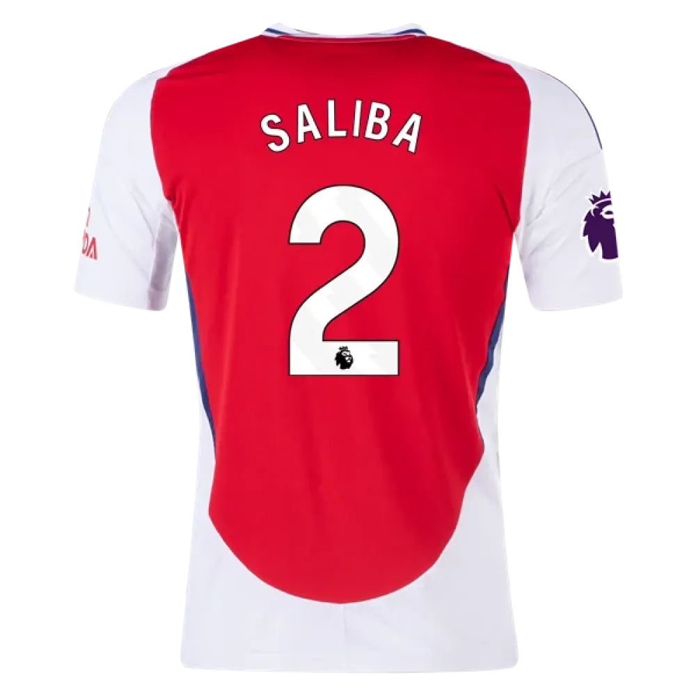 Men's Replica Saliba Arsenal Home Jersey 24/25