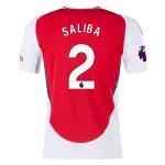 Men's Replica Saliba Arsenal Home Jersey 24/25