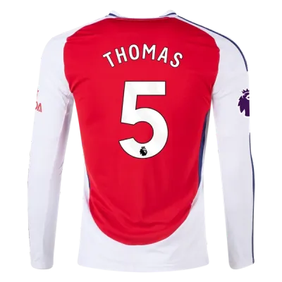 Men's Replica Thomas Arsenal Long Sleeve Home Jersey 24/25 01