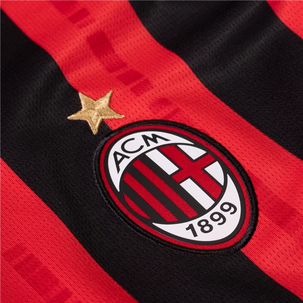 Men's Replica AC Milan Long Sleeve Home Jersey 24/25