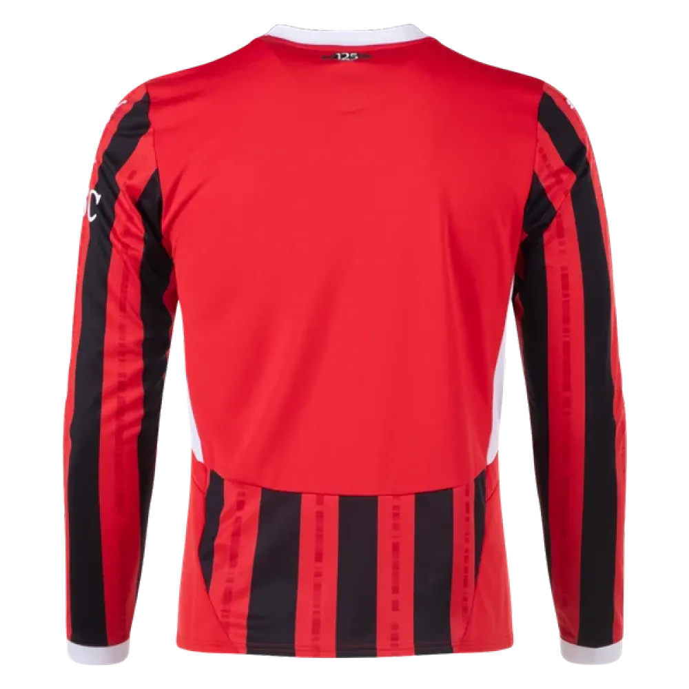 Men's Replica AC Milan Long Sleeve Home Jersey 24/25