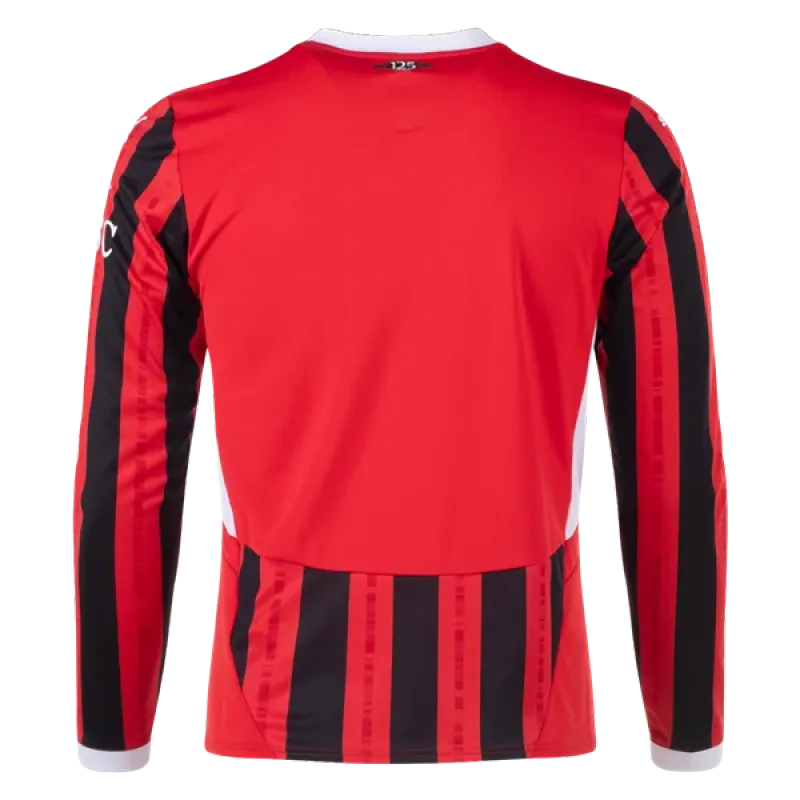 Men's Replica AC Milan Long Sleeve Home Jersey 24/25