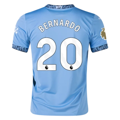 Men's Replica Bernardo Manchester City Home Jersey 24/25 01