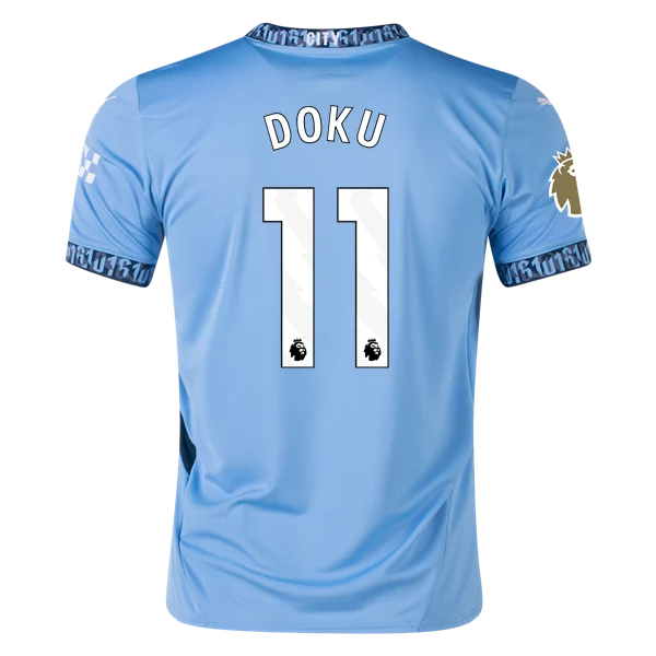 Men's Replica Doku Manchester City Home Jersey 24/25