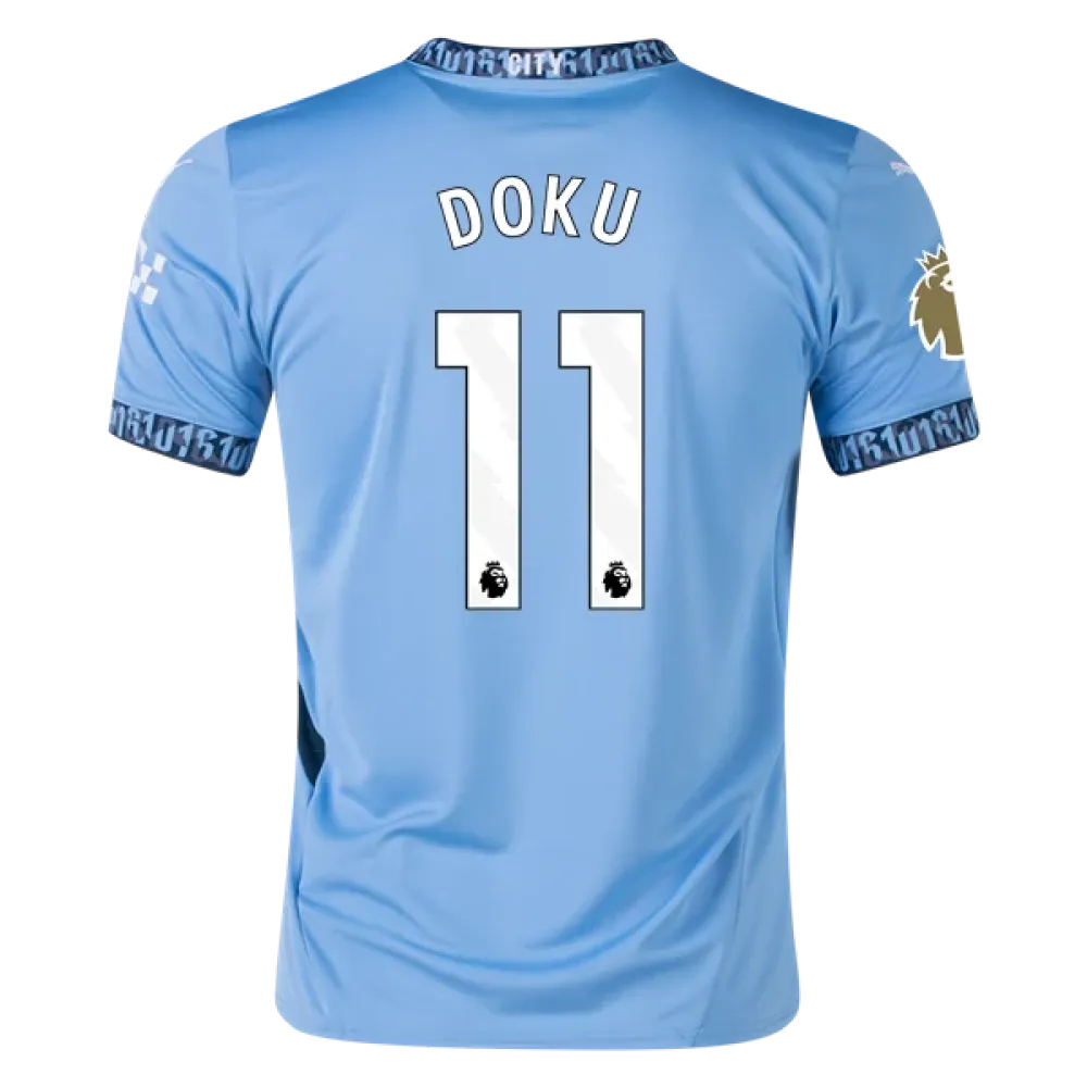 Men's Replica Doku Manchester City Home Jersey 24/25