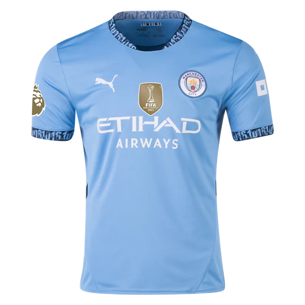 Men's Replica Doku Manchester City Home Jersey 24/25