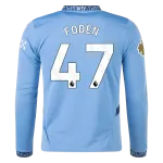 Men's Player Foden Manchester City Long Sleeve Home Jersey 24/25