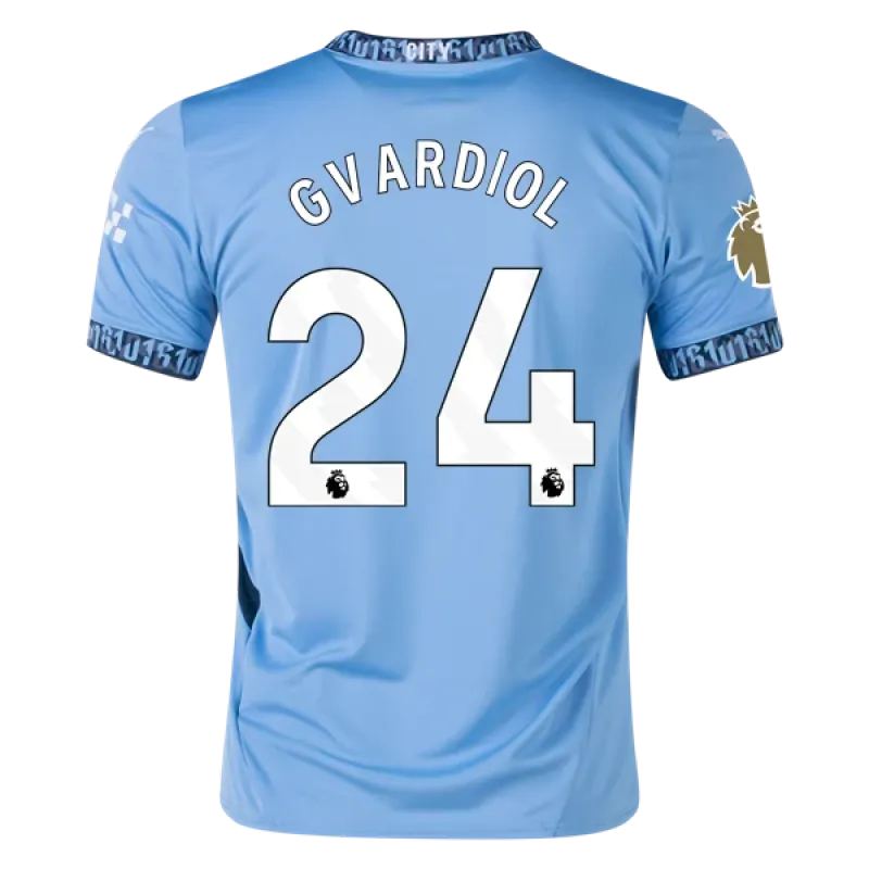 Men's Replica Gvardiol Manchester City Home Jersey 24/25