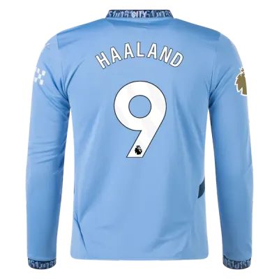 Men's Replica Haaland Manchester City Long Sleeve Home Jersey 24/25 01