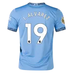 Men's Replica J. Alvarez Manchester City Home Jersey 24/25