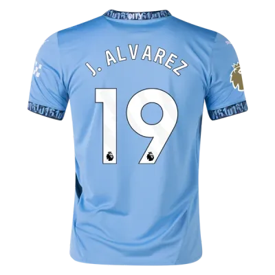 Men's Replica J. Alvarez Manchester City Home Jersey 24/25 01