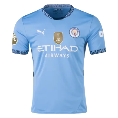 Men's Replica J. Alvarez Manchester City Home Jersey 24/25 02