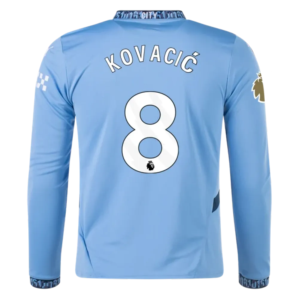 Men's Player Kovacic Manchester City Long Sleeve Home Jersey 24/25