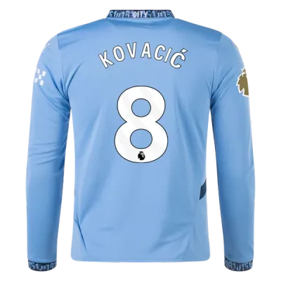 Men's Player Kovacic Manchester City Long Sleeve Home Jersey 24/25 01