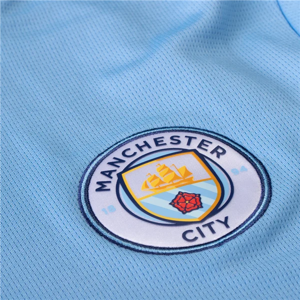 Men's Replica Manchester City Long Sleeve Home Jersey 24/25