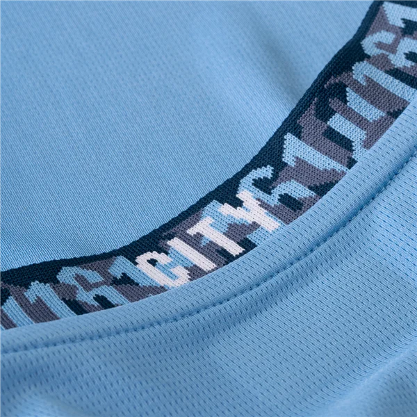 Men's Replica Manchester City Long Sleeve Home Jersey 24/25