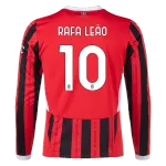 Men's Replica Rafa Leao AC Milan Long Sleeve Home Jersey 24/25